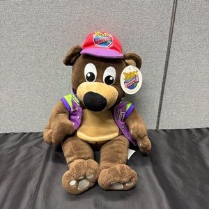 John's Incredible Pizza 
Bear Plush Stuffed Animal Varsity Jacket